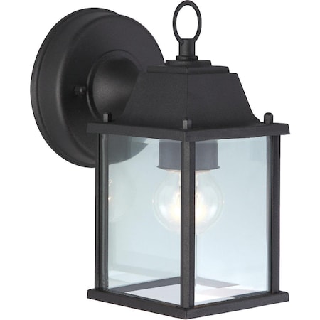 Home Impressions 100W Incandescent Black Lantern Outdoor Wall Light Fixture IOL3BK